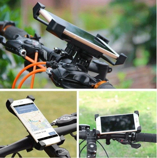 Bike Phone Mount Anti Shake and Stable Cradle Clamp with 360° Rotation Bicycle Phone Mount/Bike Accessories/Bike Phone Holder -Black 